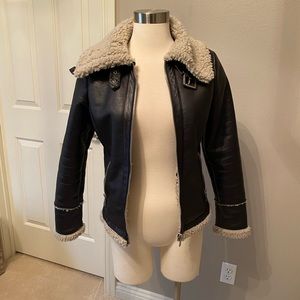 Michael Kors Faux Leather Jacket (XS)